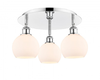 Athens - 3 Light - 18 inch - Polished Chrome - Semi-Flush Mount (3442|516-3C-PC-G121-6)