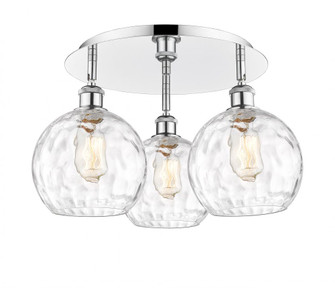 Athens Water Glass - 3 Light - 20 inch - Polished Chrome - Semi-Flush Mount (3442|516-3C-PC-G1215-8)