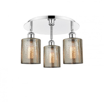 Cobbleskill - 3 Light - 17 inch - Polished Chrome - Semi-Flush Mount (3442|516-3C-PC-G116)
