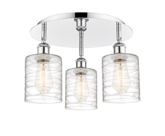 Cobbleskill - 3 Light - 17 inch - Polished Chrome - Semi-Flush Mount (3442|516-3C-PC-G1113)