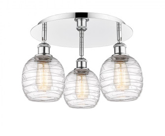 Belfast - 3 Light - 18 inch - Polished Chrome - Semi-Flush Mount (3442|516-3C-PC-G1013)