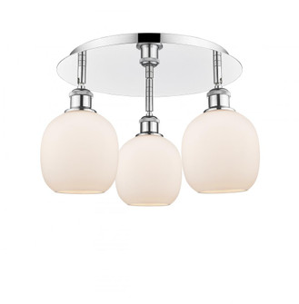Belfast - 3 Light - 18 inch - Polished Chrome - Semi-Flush Mount (3442|516-3C-PC-G101)