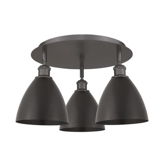 Bristol - 3 Light - 19 inch - Oil Rubbed Bronze - Semi-Flush Mount (3442|516-3C-OB-MBD-75-OB)