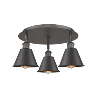 Ballston - 3 Light - 18 inch - Oil Rubbed Bronze - Flush Mount (3442|516-3C-OB-M8-OB)