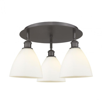 Bristol - 3 Light - 19 inch - Oil Rubbed Bronze - Semi-Flush Mount (3442|516-3C-OB-GBD-751)