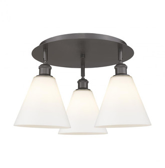 Berkshire - 3 Light - 20 inch - Oil Rubbed Bronze - Semi-Flush Mount (3442|516-3C-OB-GBC-81)