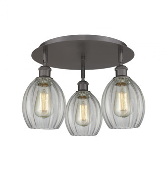 Eaton - 3 Light - 17 inch - Oil Rubbed Bronze - Semi-Flush Mount (3442|516-3C-OB-G82)