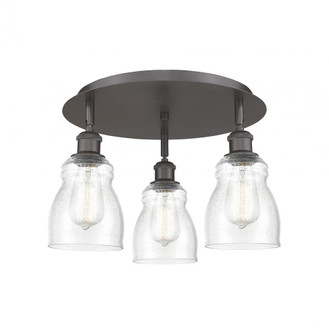 Ellery - 3 Light - 17 inch - Oil Rubbed Bronze - Semi-Flush Mount (3442|516-3C-OB-G394)