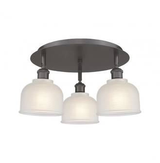 Dayton - 3 Light - 17 inch - Oil Rubbed Bronze - Semi-Flush Mount (3442|516-3C-OB-G411)