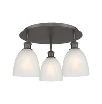 Castile - 3 Light - 18 inch - Oil Rubbed Bronze - Semi-Flush Mount (3442|516-3C-OB-G381)