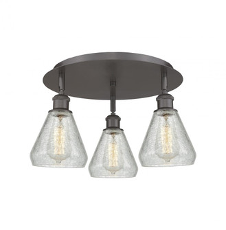 Conesus - 3 Light - 18 inch - Oil Rubbed Bronze - Semi-Flush Mount (3442|516-3C-OB-G275)