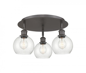 Athens - 3 Light - 18 inch - Oil Rubbed Bronze - Semi-Flush Mount (3442|516-3C-OB-G124-6)