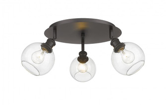 Athens - 3 Light - 18 inch - Oil Rubbed Bronze - Semi-Flush Mount (3442|516-3C-OB-G122-6)
