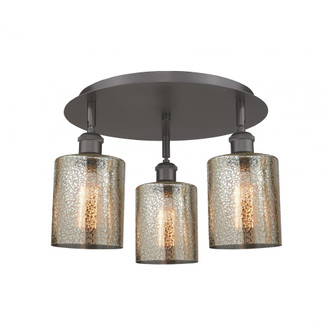 Cobbleskill - 3 Light - 17 inch - Oil Rubbed Bronze - Semi-Flush Mount (3442|516-3C-OB-G116)
