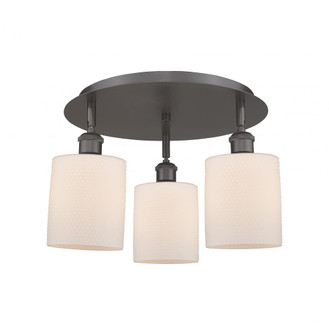Cobbleskill - 3 Light - 17 inch - Oil Rubbed Bronze - Semi-Flush Mount (3442|516-3C-OB-G111)
