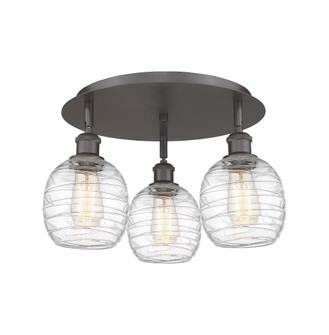 Belfast - 3 Light - 18 inch - Oil Rubbed Bronze - Semi-Flush Mount (3442|516-3C-OB-G1013)