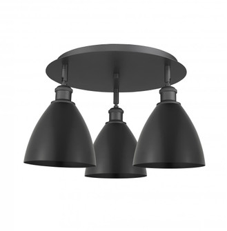 Bristol - 3 Light - 19 inch - Matte Black - Semi-Flush Mount (3442|516-3C-BK-MBD-75-BK)