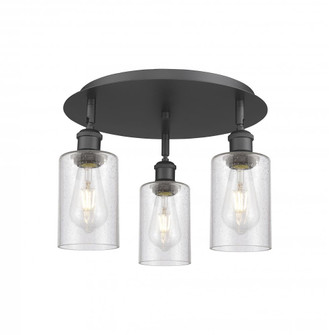 Clymer - 3 Light - 16 inch - Matte Black - Semi-Flush Mount (3442|516-3C-BK-G804)