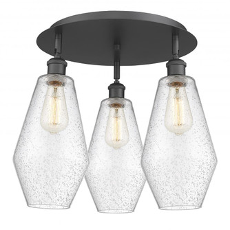 Cindyrella - 3 Light - 19 inch - Matte Black - Semi-Flush Mount (3442|516-3C-BK-G654-7)