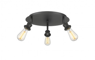 Ballston - 3 Light - 12 inch - Matte Black - Semi-Flush Mount (3442|516-3C-BK)