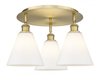 Berkshire - 3 Light - 20 inch - Brushed Brass - Semi-Flush Mount (3442|516-3C-BB-GBC-81)