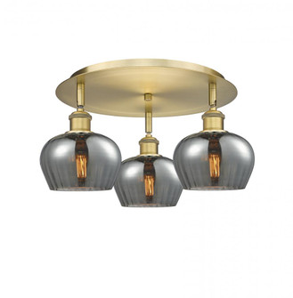Fenton - 3 Light - 18 inch - Brushed Brass - Semi-Flush Mount (3442|516-3C-BB-G93)