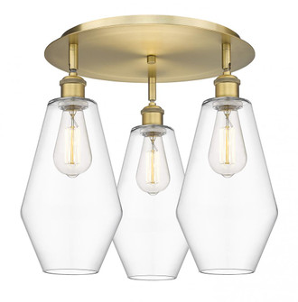 Cindyrella - 3 Light - 19 inch - Brushed Brass - Semi-Flush Mount (3442|516-3C-BB-G652-7)