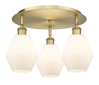 Cindyrella - 3 Light - 18 inch - Brushed Brass - Semi-Flush Mount (3442|516-3C-BB-G651-6)