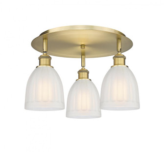Brookfield - 3 Light - 18 inch - Brushed Brass - Semi-Flush Mount (3442|516-3C-BB-G441)