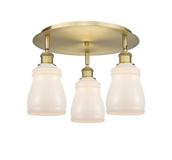 Ellery - 3 Light - 17 inch - Brushed Brass - Semi-Flush Mount (3442|516-3C-BB-G391)