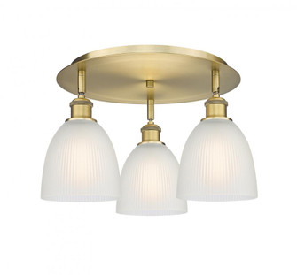 Castile - 3 Light - 18 inch - Brushed Brass - Semi-Flush Mount (3442|516-3C-BB-G381)