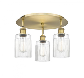 Hadley - 3 Light - 16 inch - Brushed Brass - Semi-Flush Mount (3442|516-3C-BB-G342)