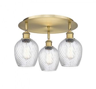 Salina - 3 Light - 18 inch - Brushed Brass - Semi-Flush Mount (3442|516-3C-BB-G292)