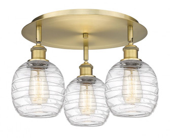 Belfast - 3 Light - 18 inch - Brushed Brass - Semi-Flush Mount (3442|516-3C-BB-G1013)
