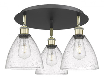 Bristol - 3 Light - 19 inch - Black Antique Brass - Semi-Flush Mount (3442|516-3C-BAB-GBD-754)