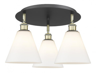 Berkshire - 3 Light - 20 inch - Black Antique Brass - Semi-Flush Mount (3442|516-3C-BAB-GBC-81)
