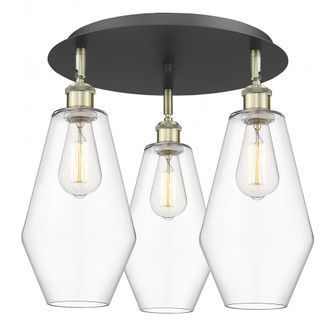 Cindyrella - 3 Light - 19 inch - Black Antique Brass - Semi-Flush Mount (3442|516-3C-BAB-G652-7)