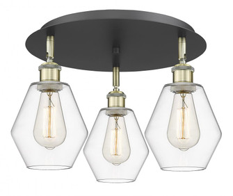Cindyrella - 3 Light - 18 inch - Black Antique Brass - Semi-Flush Mount (3442|516-3C-BAB-G652-6)