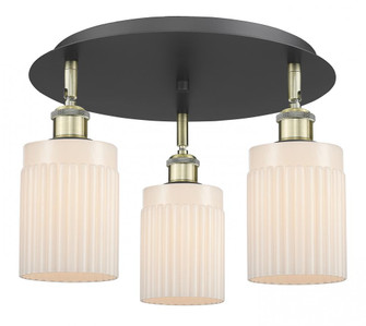 Hadley - 3 Light - 16 inch - Black Antique Brass - Semi-Flush Mount (3442|516-3C-BAB-G341)