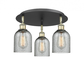 Caledonia - 3 Light - 17 inch - Black Antique Brass - Semi-Flush Mount (3442|516-3C-BAB-G257)
