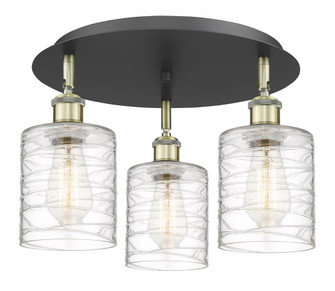 Cobbleskill - 3 Light - 17 inch - Black Antique Brass - Semi-Flush Mount (3442|516-3C-BAB-G1113)