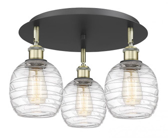 Belfast - 3 Light - 18 inch - Black Antique Brass - Semi-Flush Mount (3442|516-3C-BAB-G1013)