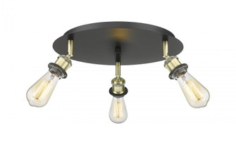 Ballston - 3 Light - 12 inch - Black Antique Brass - Semi-Flush Mount (3442|516-3C-BAB)