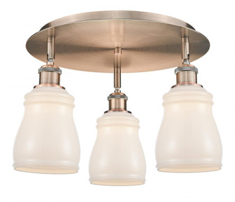 Ellery - 3 Light - 17 inch - Antique Copper - Semi-Flush Mount (3442|516-3C-AC-G391)