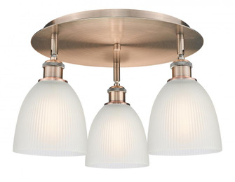 Castile - 3 Light - 18 inch - Antique Copper - Semi-Flush Mount (3442|516-3C-AC-G381)