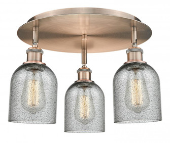 Caledonia - 3 Light - 17 inch - Antique Copper - Semi-Flush Mount (3442|516-3C-AC-G257)