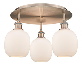 Belfast - 3 Light - 18 inch - Antique Copper - Semi-Flush Mount (3442|516-3C-AC-G101)