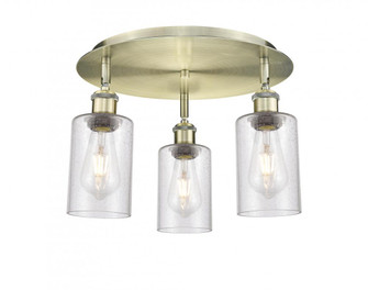 Clymer - 3 Light - 16 inch - Antique Brass - Semi-Flush Mount (3442|516-3C-AB-G804)