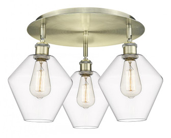 Cindyrella - 3 Light - 20 inch - Antique Brass - Semi-Flush Mount (3442|516-3C-AB-G652-8)