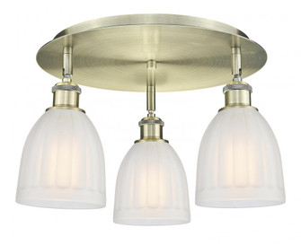Brookfield - 3 Light - 18 inch - Antique Brass - Semi-Flush Mount (3442|516-3C-AB-G441)